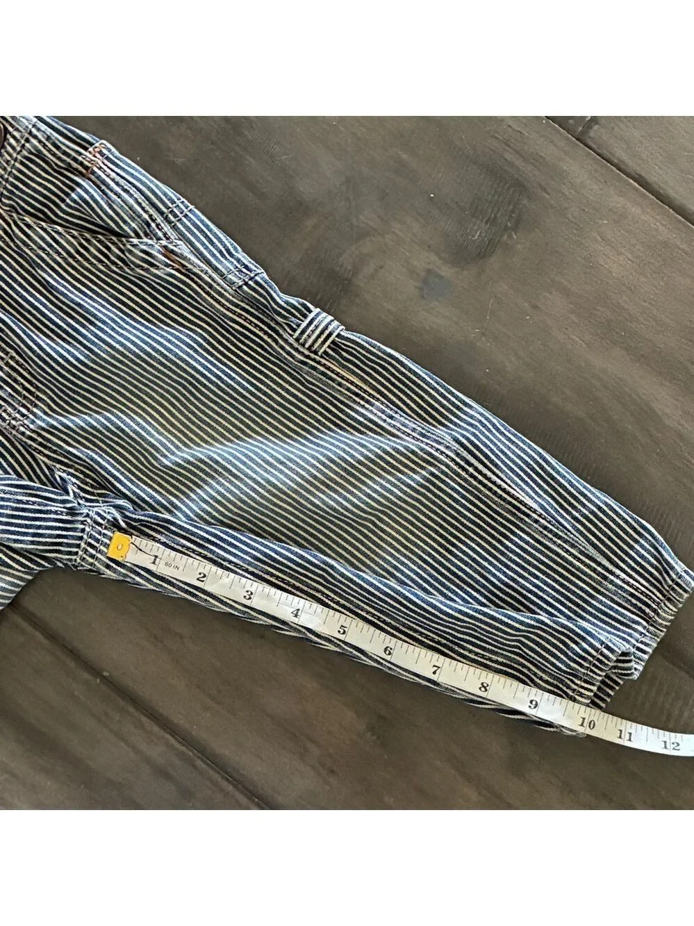 OshKosh B'gosh Vintage Vestback Railroad Stripe Conductor Overalls - Size 18 M
